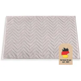 Intirilife Duschvorleger Hell Grau 80 x 50 cm