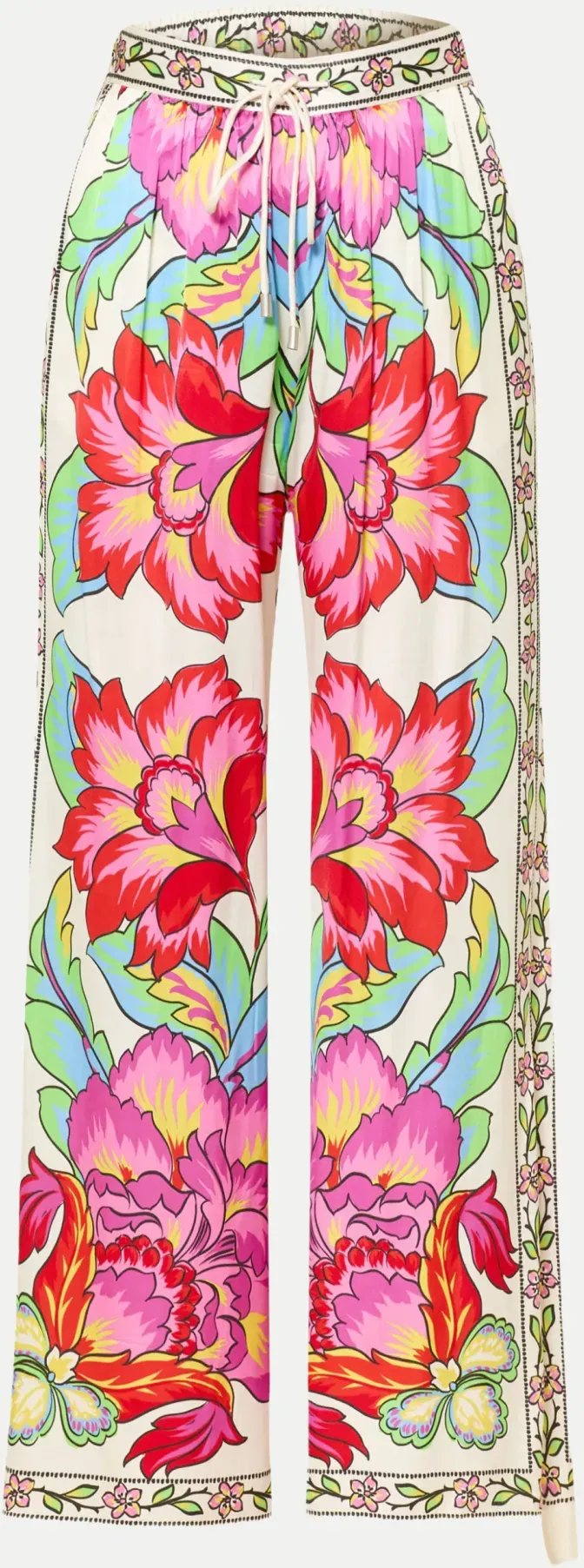 Hose mit Allover Blumen-Print Mehrfarbig M