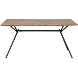 Beliani Esstisch AMSTERDAM Dunkelbraun 160 cm 90 cm