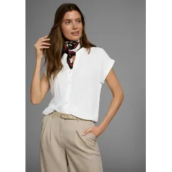 Boysen's Hemdbluse Damen Oversize - V-Ausschnitt, Wollweiß