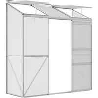 Outsunny Gewächshaus Aluminium Silber Polycarbonat 4 mm 1,31 m2