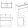 Geberit Waschtischunterschrank 2 Schubladen 88,4 x 61,7 x 47 cm Grau