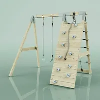 polar play Klettergerüst Chamäleon aus Holz in Mintgrün