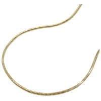 Schmuck Krone Goldkette 0,7mm Schlangenkette 5-kant, 585 Gold, 45cm, Gold 585 goldfarben