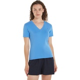 Tommy Hilfiger T-Shirt mit Logostickerei, Blau (Blue Spell), L