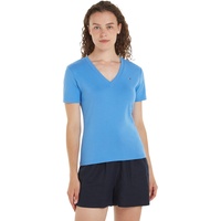 Tommy Hilfiger T-Shirt mit Logostickerei, Blau (Blue Spell), L