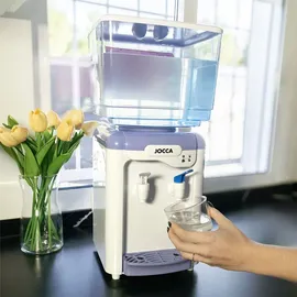 Jocca Wasserspender mit 7 Liter Tank, Kühlsystem 10-15°C, BPA-frei, Weiß-Lila