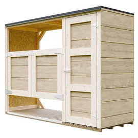 TIMBELA Mülltonnenbox 2er 240 l 217 x 159 cm beige