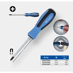 Brilliant Tools Schraubendreher Kreuzschlitz mit Schlagkappe - BT031047