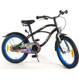 tpfsports Batman Kinderfahrrad - Jungen 18 Zoll - Rücktritt + Handbremse - Schwarz