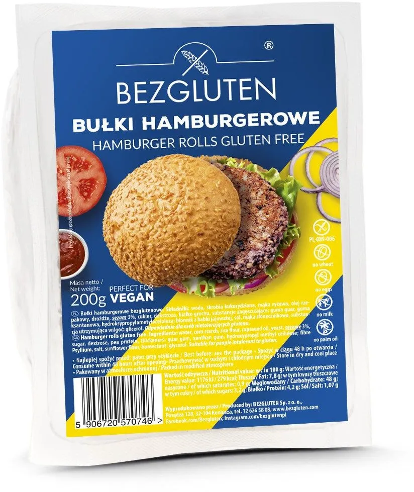 Bezgluten Hamburger Brötchen glutenfrei 200 g