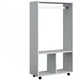 Vicco Kleiderschrank Sydney Weiß rollbar offen Fach