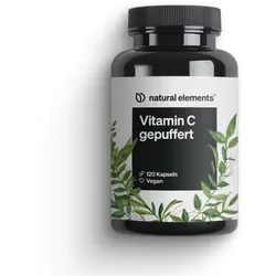 Vitamin C 500mg – 120 Kapseln – Premium: Aus pflanzlicher Fermentation & gepuffert (pH-neutral, säurefrei, magenschonend) – Laborgeprüft, vegan und in Deutschland produziert