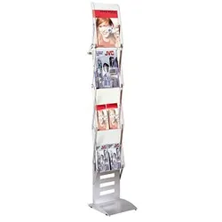 Kerkmann Prospektständer tec-art Folder silber DIN A4, 1/3 DIN A4