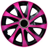 NRM Radkappe Drift Extra, 16 in Zoll, (1-St) Universalkappe 16'' 1 Stück rosa|schwarz
