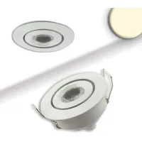 ISOLED LED Einbauleuchte MiniAMP weiß, 3W, 12V DC, warmweiß,