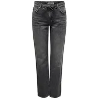 Only 5-Pocket-Jeans Hose Bree - Straight Leg grau 27/"32