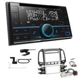 Kenwood 2-DIN Autoradio DAB+ Bluetooth für Hyundai Santa Fe III ab 2006