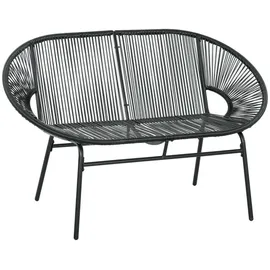 Outsunny Rattansessel 72 x 83 x 132 cm schwarz