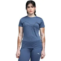 Puma TAD ESS Heather Logo T-Shirt blau XS