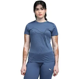 Puma TAD ESS Heather Logo T-Shirt blau XS
