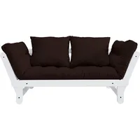 Karup Design, Beat, Schlafsofa Gestell: Weiß, Matratzen: braun