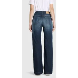 MAC Weite Jeans "WIDE", Damen, Gr. 38, Länge 34, moonlight destroyed, Denim/Jeans, Obermaterial: 91% Baumwolle, 7% Elastomultiester, 2% Elasthan, Destroyed-Effekte, unifarben, weit knöchellang, Jeans, im Five-Pocket Style