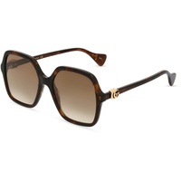 GUCCI GG1072S Damen-Sonnenbrille Vollrand Eckig Kunststoff-Gestell, Havanna