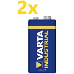 2x 9V-Block-Batterien 6LR61 MN1604 VARTA 4022 Industrial Batterie