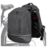wozinsky Fahrradtasche Doppelrucksack 2in1 schwarz