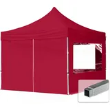TOOLPORT Faltpavillon Economy 3 x 3 m inkl. 4 Seitenteile rot 59014
