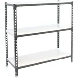 Simon Rack Simonclick Metallregal, 900 x 900 x 500 mm, 3 Regalböden, 180 kg Biegepunkt, Regale, Anthrazit/Weiß