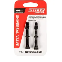 Stans No Tubes Ventile 2 Einheiten Fahrrad-Ventilkappen Schwarz 44 mm