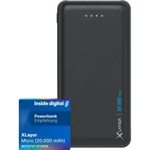 Xlayer Powerbank Micro 20000 mAh schwarz