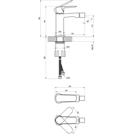 Ravak LIFE Bidetarmatur Schwarz X070481