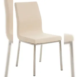 CLP 2er Set Esszimmerstühle Colmar Stoff creme
