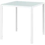 furnicato Esstisch Quadratischer 75x75x75 cm aus Hartglas, Weiß (1-St) weiß