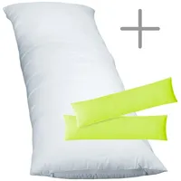 EXKLUSIV HEIMTEXTIL 2 Kissenbezüge inkl. Füllkissen Seitenschläferkissen Stillkissen 40