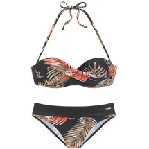 LASCANA Bügel-Bandeau-Bikini Damen Schwarz 36 Cup E