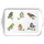 Ambiente Home Ambiente Tablett Melamin 21x13cm mit Singvögel Motiv - kleines Serviertablett Tray 13 x 21 cm Vögel der Heimat Melamine