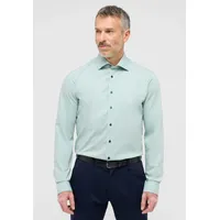 Eterna Langarmhemd "SLIM FIT", Herren, Gr. 41, Normalgrößen, grün (mint), Twill, 46% cotton, 8% Elasthan, 46% Polyester, schmal, Langarm Manschette, Hemden