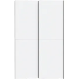 Forte Ozzula Garderobenschrank 120 x 42 x 190,5 cm Weiß matt