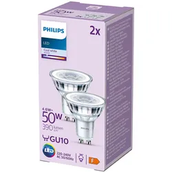 Signify Philips - LED-Spot-Glühbirne - klar Finish - GU10 - 4.6 W (Entsprechung