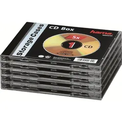 Hama Behälter CD-Aufbewahrung - durchsichtig (Packung mit 5)