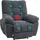Homcom Relaxsessel Fernsehsessel mit Liegefunktion Massagesessel mit Vibration, Heizung, 8 Modi, TV Sessel mit Wandnahen Design, Fußteil,