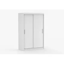 fabryka mebli idźczak Schwebetürenschrank Neomi 04 - Weiß/Weiß, 120cm, moderner Kleiderschrank - Weiß