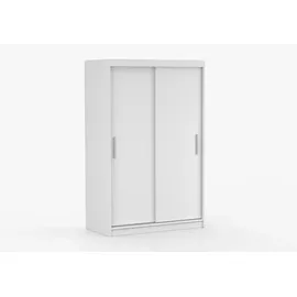 fabryka mebli idźczak Schwebetürenschrank Neomi 04 - Weiß/Weiß, 120cm, moderner Kleiderschrank - Weiß