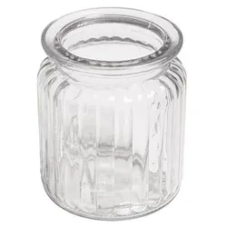 Rayher Windlicht transparent ohne Deckel Rillen