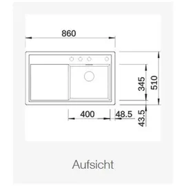 Blanco Zenar 45 S Silgranit PuraDur schwarz Becken rechts