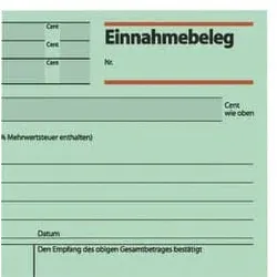 SIGEL Kassen Einnahmebeleg A6q grün EB615 50BL